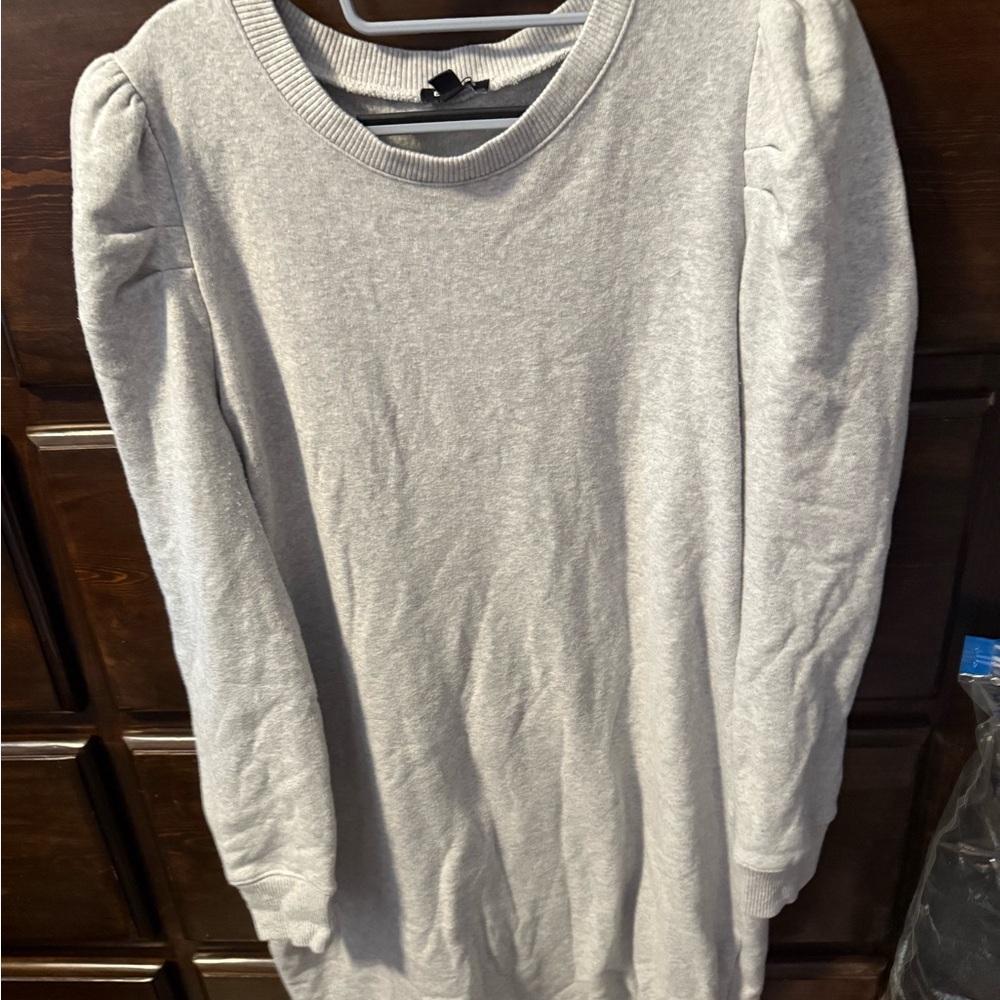 Express Light Gray Sweater Dress